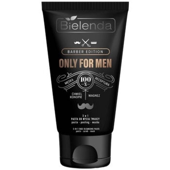 Очищуюча паста для обличчя Bielenda Only for men Barber Edition 3 в 1, 150 г - Pampik