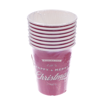 Набір одноразових стаканів Offtop, червоний, 8 шт. (854868) - Pampik