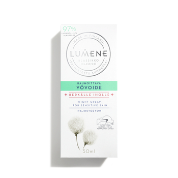 Нічний крем для чутливої шкіри Lumene Klassikko, 50 мл (8000019474241) - Pampik - 2