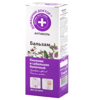 Бальзам Домашний Доктор, Окопник и сабельник болотный, 75 мл - Pampik