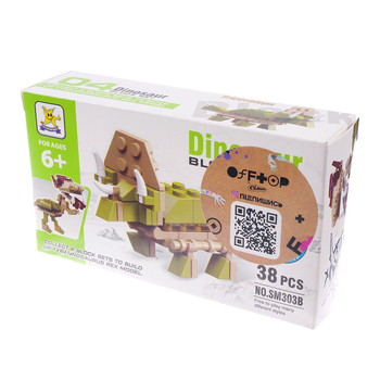 Конструктор Динозавр Offtop Трицератопс, 38 деталей (860210) - Pampik