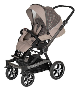 Универсальная коляска Hartan 2 в 1 Xperia GTS Beige Check, бежевый в клетку (2304123612) - Pampik - 4