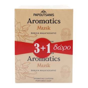 Тверде мило Aromatics Білий Мускус, 400 г (4 шт. по 100 г) (ABSMB400) - Pampik
