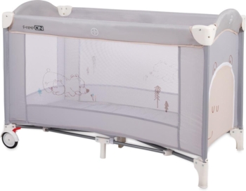 Кровать-манеж FreeOn Sleepy bear Grey (8002639) - Pampik