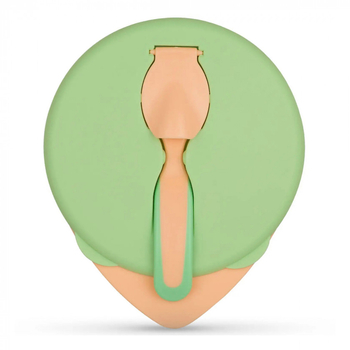 Тарілочка глибока з кришкою та ложечкою Baboo, зелений (90423) - Pampik