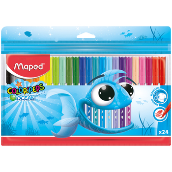 Фломастеры Maped Color Peps Ocean, 24 цветов, 24 шт. (MP.845722) - Pampik