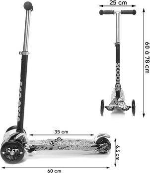 Самокат триколісний 4Baby Mini, білий (4MS02) - Pampik - 2