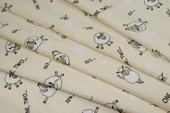 Комплект постельного белья Home Line Ягнята, бязь, 147х112 см, кремовый (159115) - Pampik - 2