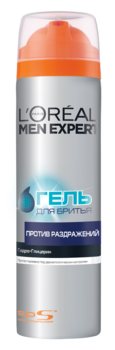 Гель для гоління L'oreal Paris Men Expert проти подразнень, 200 мл - Pampik