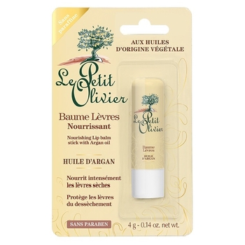 Бальзам для губ Le Petit Olivier Face Cares, антивіковий, з аргановим маслом, 4 г - Pampik