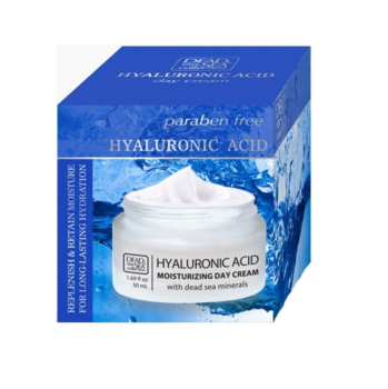 Зволожуючий денний крем Dead Sea Collection з гіалуроновою кислотою та мінералами Мертвого моря, 50 мл - Pampik