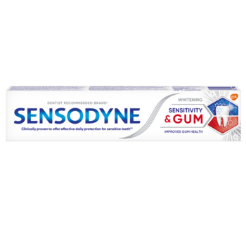 Зубна паста Sensodyne Чутливість зубів та захист ясен Відбілююча, 75 мл - Pampik