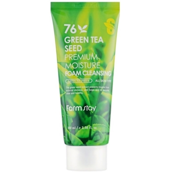 Пінка для вмивання FarmStay з насінням зеленого чаю, 100 мл - Pampik