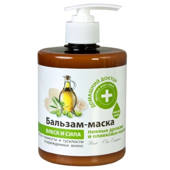 Бальзам-маска для волосся Домашний Доктор, Пивні дріжджі та оливкова олія, 500 мл - Pampik