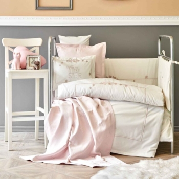 Детский набор в кроватку для младенцев Karaca Home Lucky Star rose gold, розовое золото, 9 предметов (svt-2000022279635) - Pampik