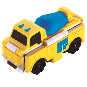 Машинка-трансформер Flip Cars 2 в 1 Бетономішалка і Траншеєкопач, 2 в 1, 8 см (EU463875-02) - Pampik