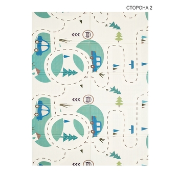 Дитячий двосторонній складний килимок Poppet Дорога додому та Пожежна команда, 150х200х0,8 см (PP019-150H) - Pampik - 3