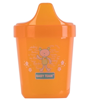 Поїльник Baby Team, 6+ міс., 100 мл, помаранчевий (5000) - Pampik