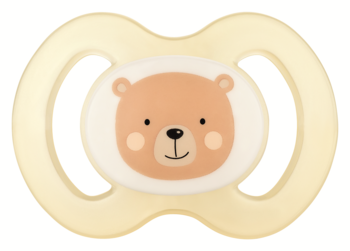 Пустышка силиконовая Baby-Nova, симметрическая, 6-18 мес., бежевый с мятным, 2шт (3962018) - Pampik - 3