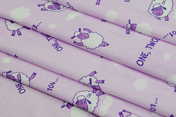 Комплект постельного белья Home Line Ягнята, бязь, 147х112 см, фиолетовый (159141) - Pampik - 2