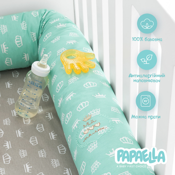 Защитный бортик-валик в кроватку Papaella Корона ( 8-34533 корона) - Pampik - 3