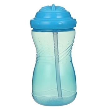 Поильник-непроливайка Курносики, с силиконовой трубочкой, 420 мл, голубой (7225 бла) - Pampik
