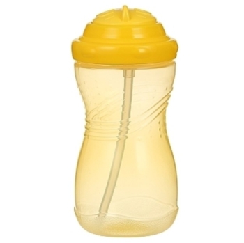 Поильник-непроливайка Курносики, с силиконовой трубочкой, 420 мл, желтый (7225 жов) - Pampik