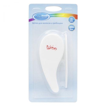 Щетка и расческа для волос Lindo, белый (Li 607 біл) - Pampik - 2