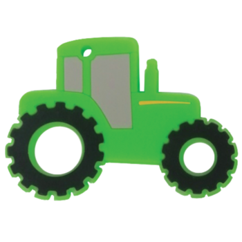 Прорізувач для зубів Lindo Трактор, зелений (LI 328-41) - Pampik
