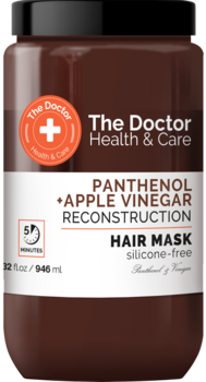 Маска для волосся The Doctor Health&Care Panthenol + Apple Vinegar Reconstruction Hair Mask, 946 мл - Pampik