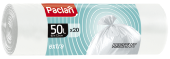Пакети для сміття Paclan Extra, 50 л, 20 шт. - Pampik