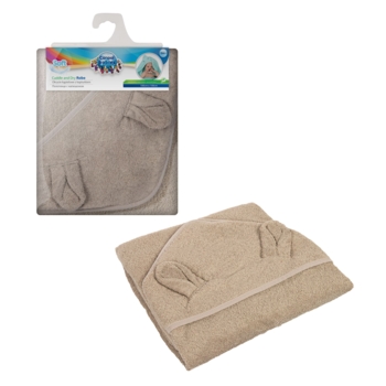 Полотенце для купания Canpol babies, с капюшоном, 100x100 см, серый (26/802_grey) - Pampik