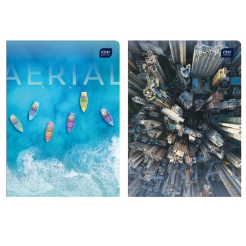 Зошит Interdruk Premium Aerial view, лінійка, A5, 96 аркушів, 2 шт. (299093-2В) - Pampik