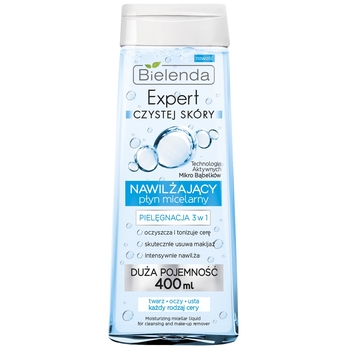 Зволожуюча міцелярна рідина Bielenda Skin Clinic Professional 3 у 1, 400 мл - Pampik