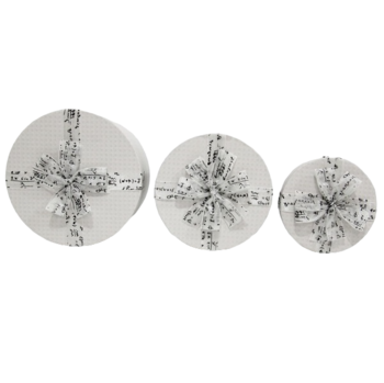 Набір подарункових коробок UFO Grey, кругла, 80303-004, 3 шт. (80303-004 Набор 3 шт GREY круг.) - Pampik - 2