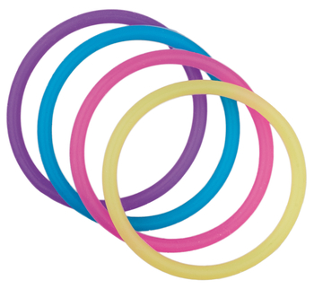 Набор разноцветных резинок для волос Titania, 4 шт., 4,5 см (7830 GIRL) - Pampik