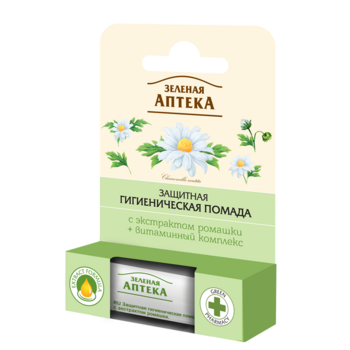 Захисна гігієнічна помада Зелена Аптека з екстрактом ромашки, 3,6 г - Pampik