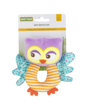 Брязкальце м'яке Baby Team Сова (8501_Сова) - Pampik