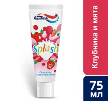Детская зубная паста Aquafresh Splash, от 6 до 8 лет, 50 мл - Pampik - 4