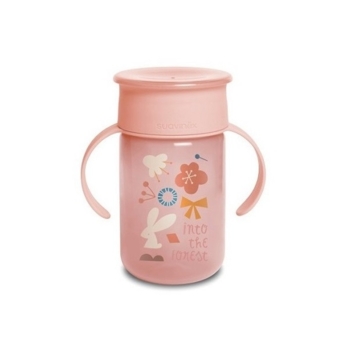 Поильник-непроливайка Suavinex Лесные истории, 360 мл, розовый (401196) - Pampik