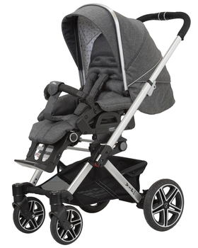 Универсальная коляска 2 в 1 Hartan VIP GTS Grey Hearts (2326141400-1) - Pampik - 3