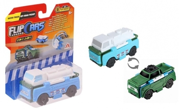 Машинка-трансформер Flip Cars Водовіз і Позашляховий пікап, 2 в 1, 8 см (EU463875-13) - Pampik - 3