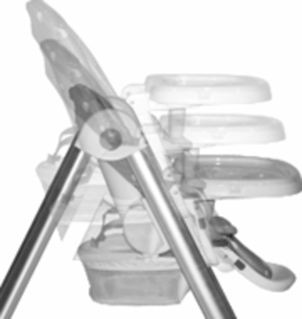 Стульчик для кормления Lorelli Party Сool grey leather, серый (23792) - Pampik - 5