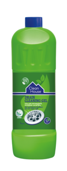 Гель для очищення труб Clean House Turbo, 1 л - Pampik