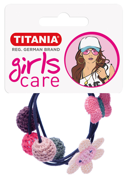 Набір резинок для волосся Titania квітка і метелик, чорні, 2 шт. (8165 GIRL) - Pampik