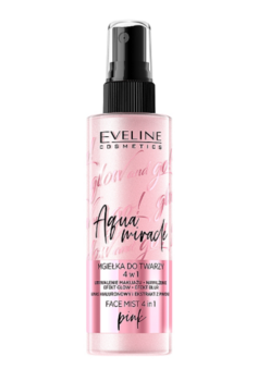 Спрей-мист для лица 4 в 1 Eveline Glow And Go Aqua Miracle Pink, 110 мл (B110MGROZ02N) - Pampik