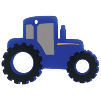 Прорезыватель для зубов Lindo Трактор, синий (LI 328-43) - Pampik