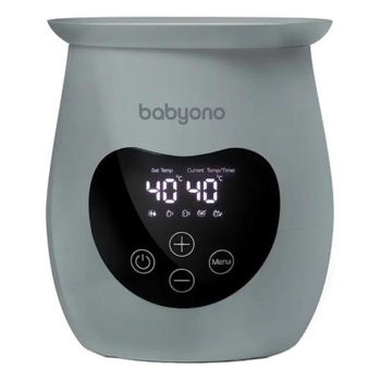 Электрический подогреватель BabyOno Natural 2 в 1 с дисплеем и функцией стерилизации, серый (968/02) - Pampik