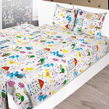 Комплект постельного белья Ярослав, сатин, детский, белый, 3 единицы (536_s979) - Pampik