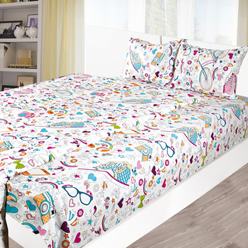 Комплект постільної білизни Ярослав, сатин, дитячий, різнокольоровий, 3 одиниці (536_s982) - Pampik